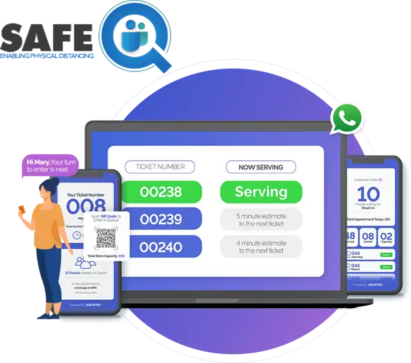 safest Covid-19 SafeQ - Virtual Queuing Solutions to Manage Customer Flow